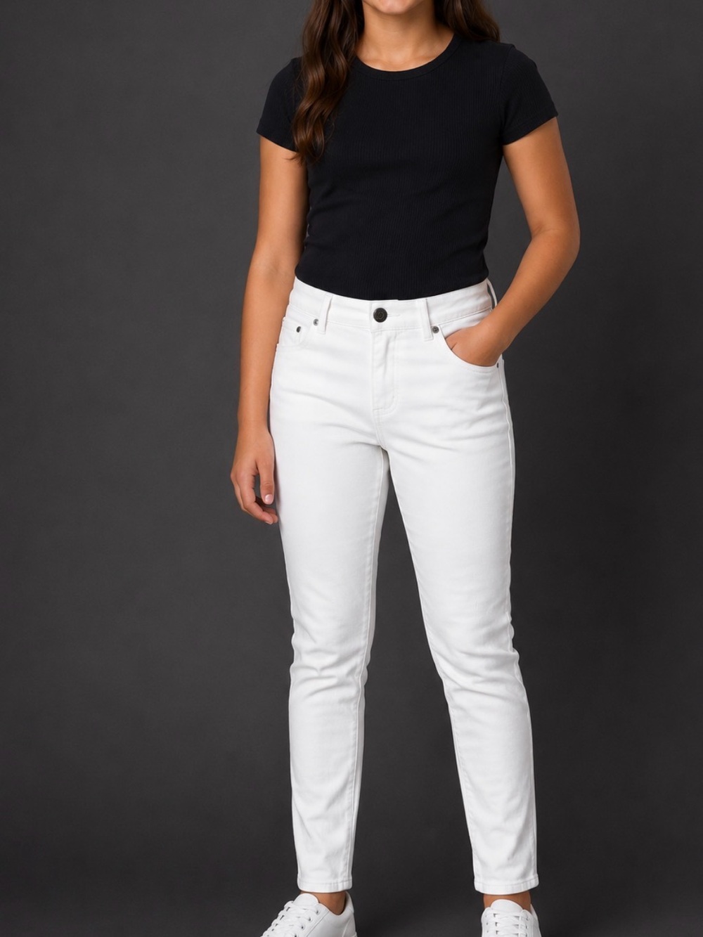 Crewcuts White Skinny High-Rise Jeans - quality white denim size 16